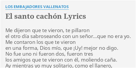 santo cachon lyrics